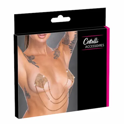 Cottelli – řetízkové nálepky na bradavky – zlatá