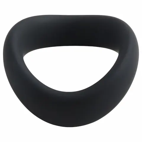 Pulselock Cocktura – kroucený silikonový kroužek na penis (černý) – 47,5 mm