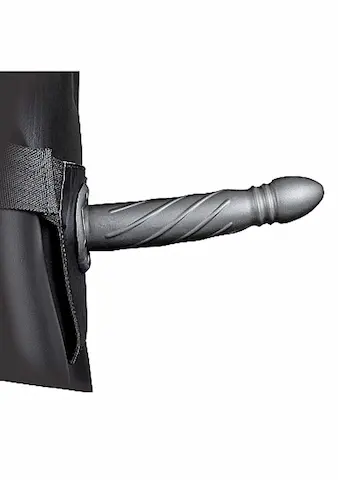 Ouch! Twisted Hollow Strap-on 8″ 20cm Gunmetal