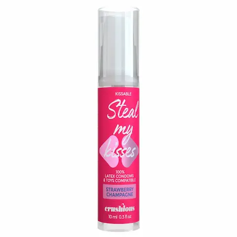 Crushious Steal My Kisses – ochucené lubrikační gel, jahoda-šampaňské (10 ml)