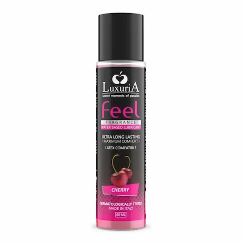 Luxuria Feel Cherry 60 ml, lubrikant na vodní bázi s vůní třešní