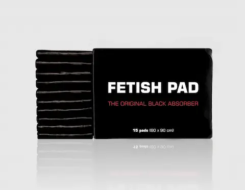 Fetish Pad, černé jednorázové podložky pro fetiš hrátky 15 ks