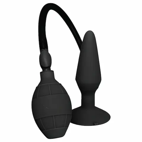 MenzStuff L – nafukovací anální kolík (černý, velký)