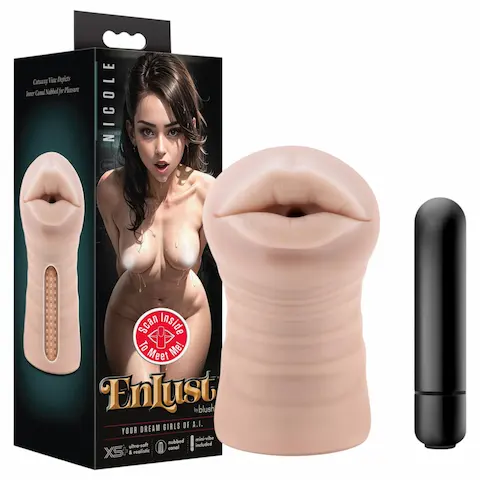 Enlust Nicole – vibrační umělá ústa – realistický vzhled – naturální