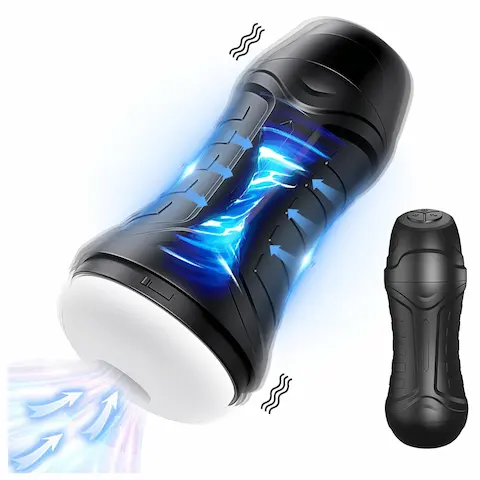 AlvUp – masturbátor sání a vibrace – černý