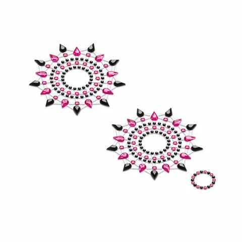 Nálepky GLORIA glittering jewelry black and