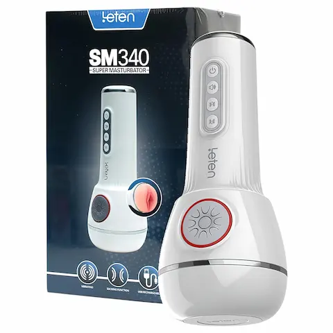 LETEN SM340 – masturbátor s vibrací a sáním – akumulátor – sténající