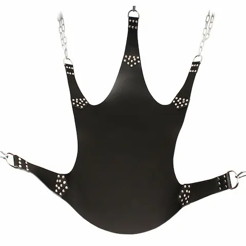 The Red 5-Point Leather Sling, závěsný sling pro BDSM houpačky
