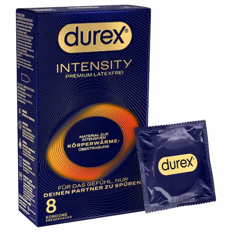 Durex Intensity – tenký, nelatexový kondom (8 ks)