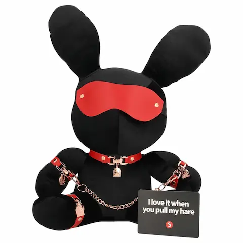 Bondage Rabbit – BDSM maska králík – černá