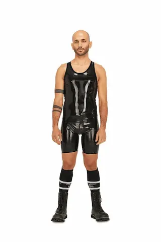 Gumové tílko Mister B Rubber Muscle Shirt černé