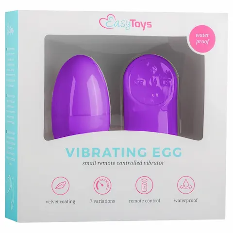 EasyToys – nositelné rádiové vibrační vajíčko se 7 režimy (fialové)