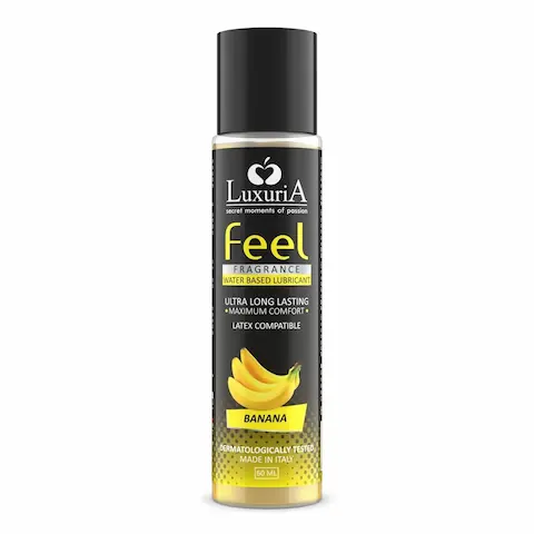 Luxuria Feel Banana 60 ml, lubrikant na vodní bázi s vůní banánů