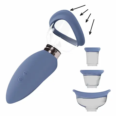 Pumped Arousing vakuová pumpa pro ženy – modrá