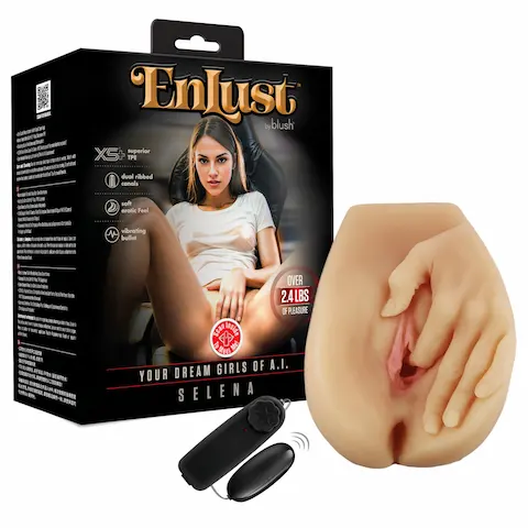 Enlust Selena – vibrační umělá vagína s AI obrázky (přírodní)