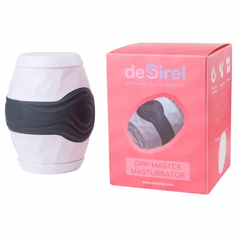 Desirel Grip Master – masturbátor s úzkým stiskem – šedý