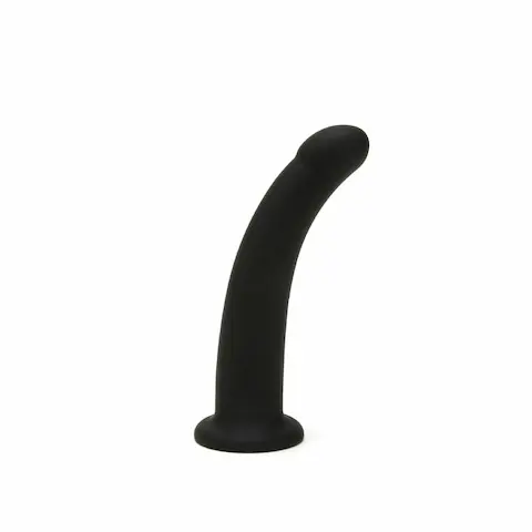 Dildo Me You Us 6″ Curved Silicone černé, silikonové dildo s přísavkou 15,5 x 3,3 cm