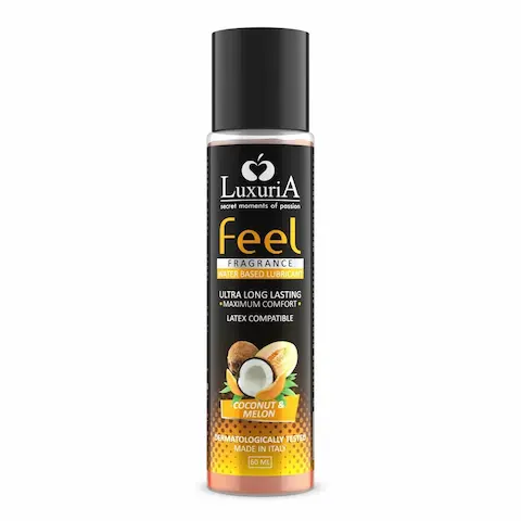 Luxuria Feel Coconut & Melon 60 ml, lubrikant na vodní bázi s vůní melounu a kokosu