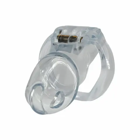 Hidden Desire Extreme Clear Control Cock Cage Long, pás cudnosti pro muže 90 mm