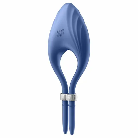 Satisfyer Duelist – akumulátorový vibrační erekční kroužek (modrý)