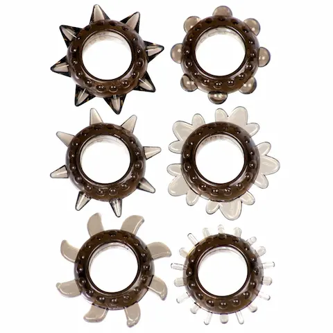 Me You Us Tickler Ring Set, sada 6 ks elastických erekčních kroužků