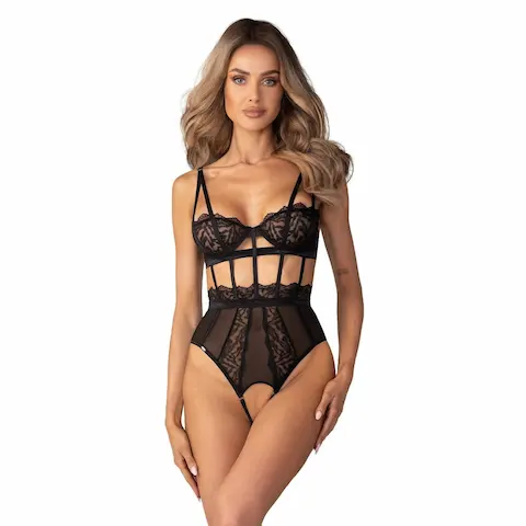 Body Obsessive Hersis Crotchless černé