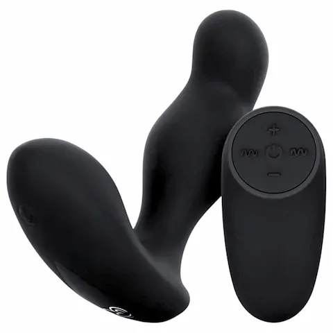 Easytoys Anal Collection – anální vibrátor s dálkovým ovládáním – černý
