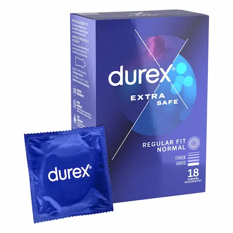 Durex – kondomy Extra Safe – extra silný latex – 18 ks