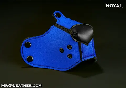 Mr. S Leather Neoprene K9 Muzzle Royal, neoprenový čumák pro puppy play