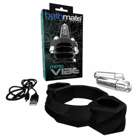Bathmate Hydro Vibe – hydroterapeutický vibrační kroužek (černý)