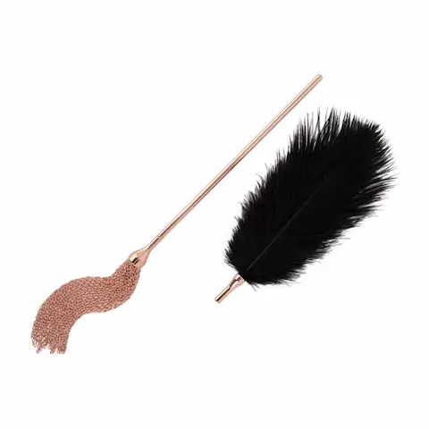 Rosy Gold – Feather Tickler & Whip