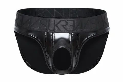Slipy Sukrew Wet Look U-Style Brief Fetish Black