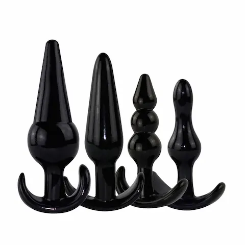 BASIC X Harley set análních kolíků 4 ks černé