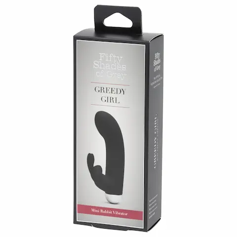 Padesát odstínů šedi Greedy Girl – králičí vibrátor na bod G (černý)