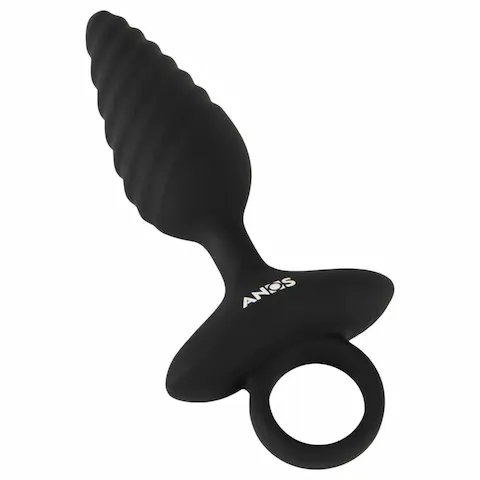 ANOS – anální vibrátor s drážkami – černý