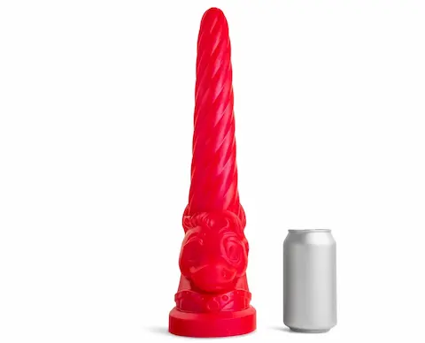 Dildo Hankey’s Toys Unicorn Dildo L, prémiové silikonové dildo s Vac-U-Lock 41 x 3,4–5,8 cm