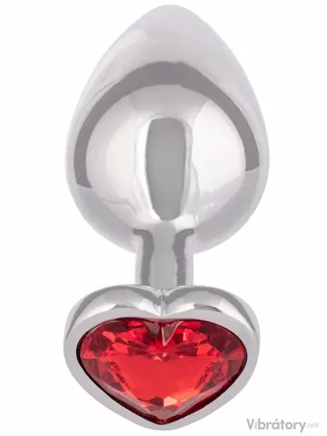 California Exotic Novelties Kovový anální kolík se srdíčkem Jewel Large