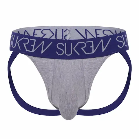 Jocksy Sukrew Grey Marl-Indigo Jockstrap