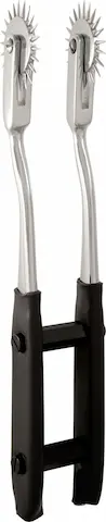 ElectraStim EM2181 Double Electro Wartenberg Pinwheel, dvojité kovové kolečko s ostny pro elektrostimulaci