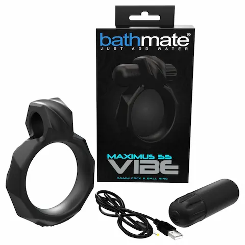 Bathmate Maximus Vibe 55 – akumulátorový vibrační erekční kroužek (černý)