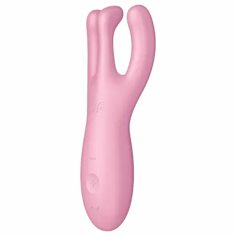 Satisfyer Threesome 4 – aplikací řízený vibrátor na klitoris (růžový)
