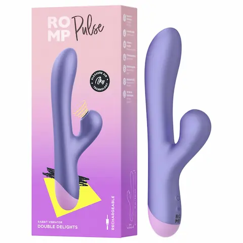 ROMP Pulse – vibrátor na G-bod s tlakovou stimulací klitorisu – fialová