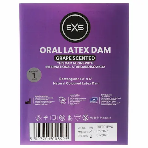 EXS hroznový lízací ubrousek – latexová ochranná rouška (1 ks)