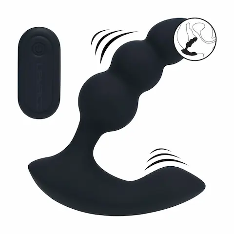 Levelz Dual Motor Beaded Vibrating Anal Plug, silikonový stimulátor prostaty a hráze na dálkové ovládání