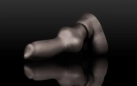Weredog Rutt Jet Extra Large, prémiové černé silikonové dildo 33 x 5,2–10,4 cm