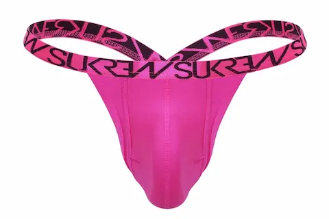 Pánská tanga Sukrew Bubble Thong Party Pink