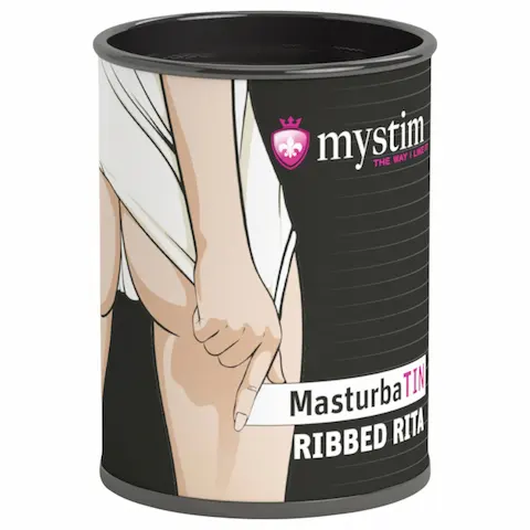 Mystim – masturbátor pro muže – vroubkovaný, lamely – bílý