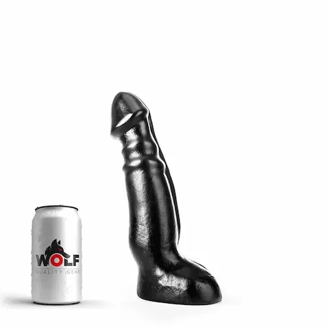 Wolf Missile L, černé dildo s Vac-U-Lock 28 x 5,2–7 cm
