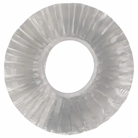 Pulselock Cocktura – žebrovaný penilní kroužek z TPE (průhledný) – 19 mm