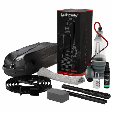 Bathmate HydroXtreme 7 Wide Boy – sada hydropumpy (průhledná)